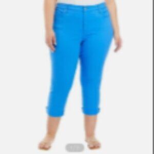 Crown & Ivy Twill Skinny Jeans Women's Size 18 W Plus Blue NWT  ( D - 16)